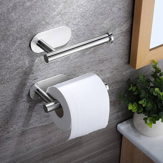 Porte papier toilette sans perçage chrome tige verticale ou horizontale en acier inoxydable