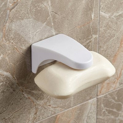 Porte savon mural blanc Gain de place,Support à savon magnétique, séchage rapide