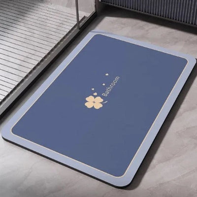 Tapis de bain antidérapant en Diatomite bleu