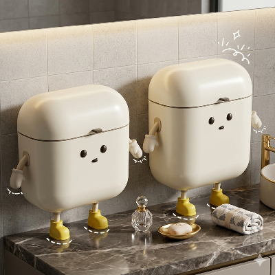 poubelle originale salle de bain | Murale Déco