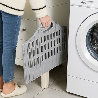 bac à linge sale solide avec poignée intégrée et pliable