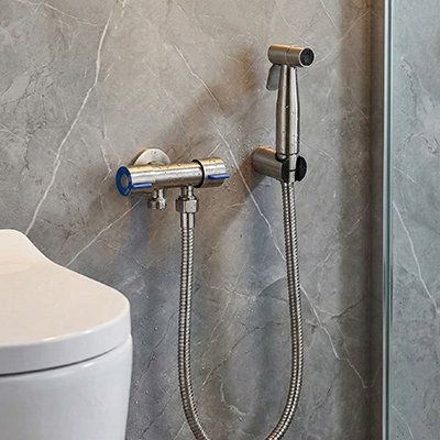 barre pour rideau de douche , Douchette toilette à installer