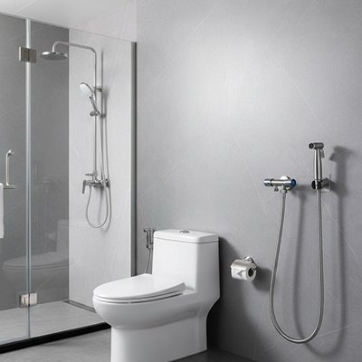 barre pour rideau de douche, Douchette toilette inox à installer 