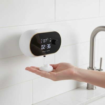 Distributeur de savon mural automatique blanc 