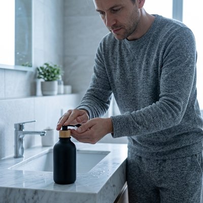 Distributeur de savon, noir non opaque, rechargeable, système de pompe manuelle