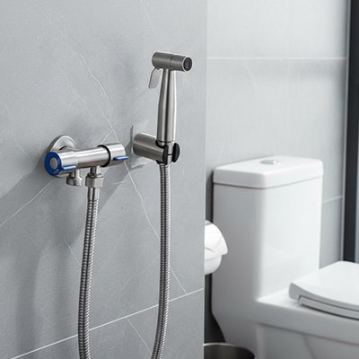 Douchette pour wc en inox kit complet à installer 