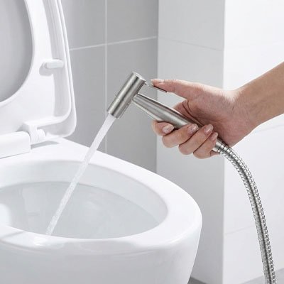 Douchette pour WC Pistolet pulvérisateur haute pression, chrome 
