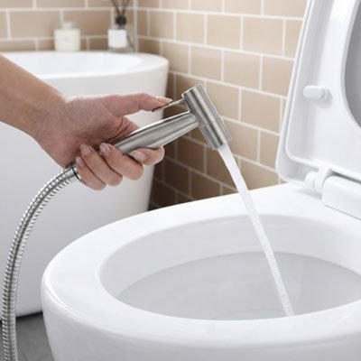 Douchette pour WC Pistolet pulvérisateur haute pression, classique chrome