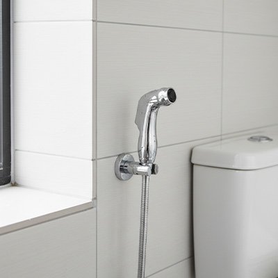 Douchette WC chrome pomme de douche toilette pulvérisateur 