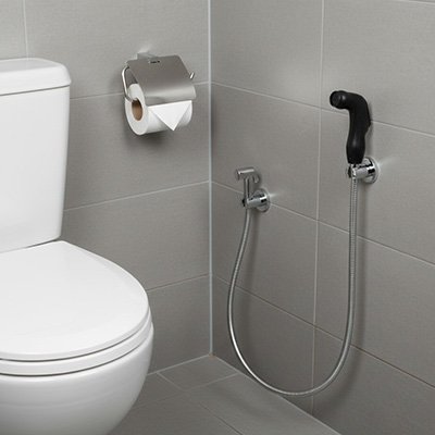 Douchette WC noir pomme de douche toilette pulvérisateur 