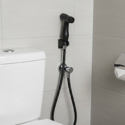 Douchette WC pomme de douche toilette pulvérisateur noir