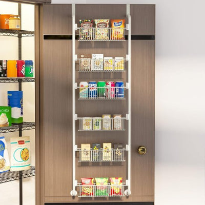 étagère de douche blanche suspendue avec paniers ajourés