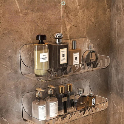 etagere de douche transparente montage facile