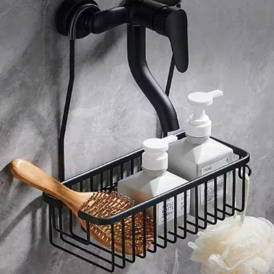 Etagere de salle de bain ajustable avec crochet
