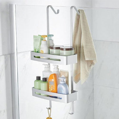 etagere de salle de bain suspendue a compartiments design