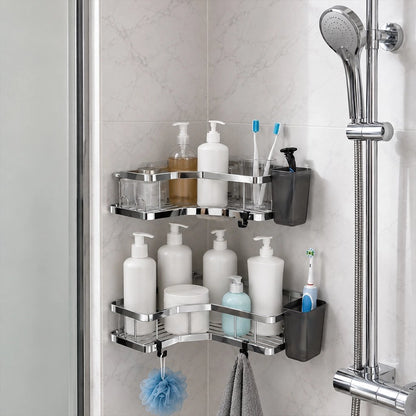 ETAGERE douche gain de place d'angle, robuste et durable