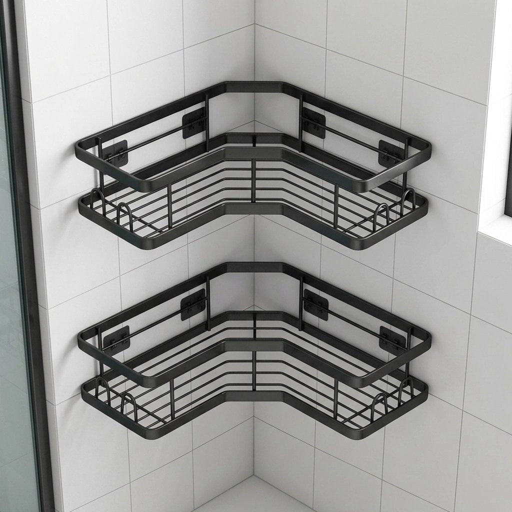 ETAGERE douche triangulaire en acier inoxydable pour angles résistante