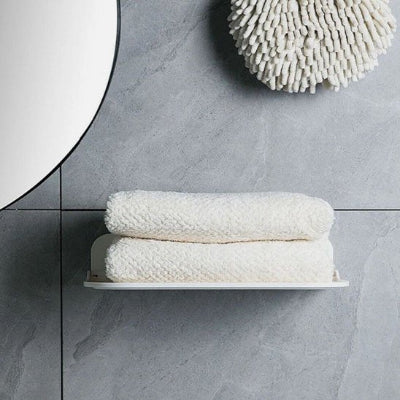 etagere mural salle de bain petite blanche