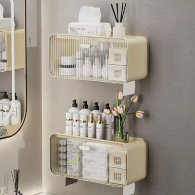 etagere salle de bain beige élégante