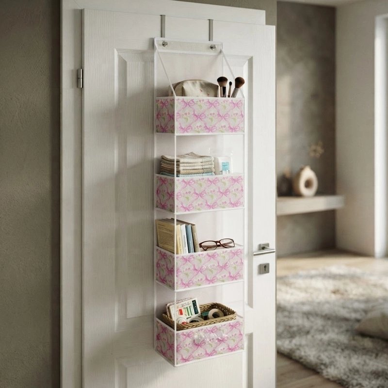 Etagere suspendue transparente de 4 niveaux 