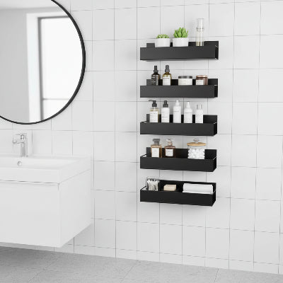 étagères salle de bain magnétiques design et modernes noires