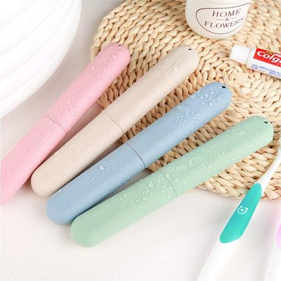 Etui brosse à dent​s, rose, bleu, vert pour une brosse