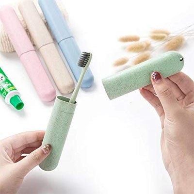 Etui brosse à dent​s, tube vert hygiénique 