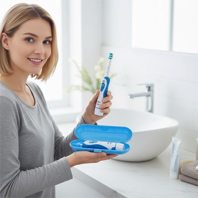 étui pour brosse à dents bleu universel pour brosse à dents électrique 