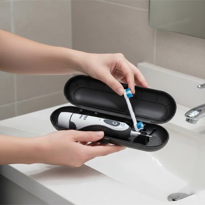 étui pour brosse à dents​ noir universel pour brosse à dents électrique 