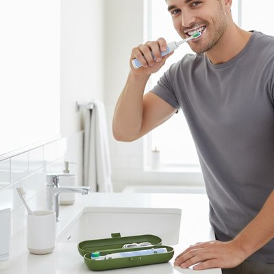 étui pour brosse à dents, universel pour brosse à dents électrique noir