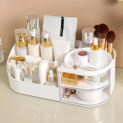 maquillage organisateur blanc Multiples compartiments verticaux