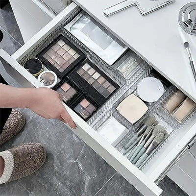 Organisateur maquillage pour tiroir , multifonction, transparent, rectangle