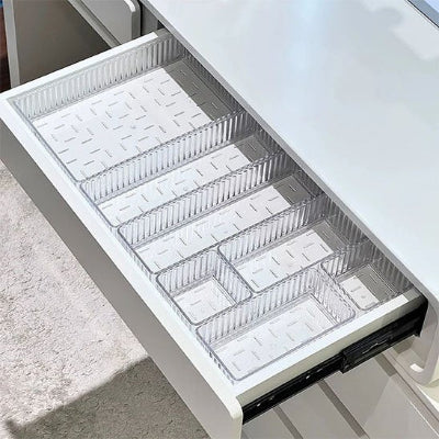 Organisateur maquillage transparents pour tiroir très fonctionnel, rectangle