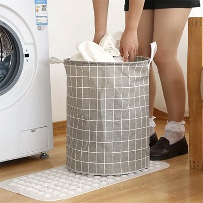 Panier à linge étanche pliable pour vêtements sales, seau de rangement gris 