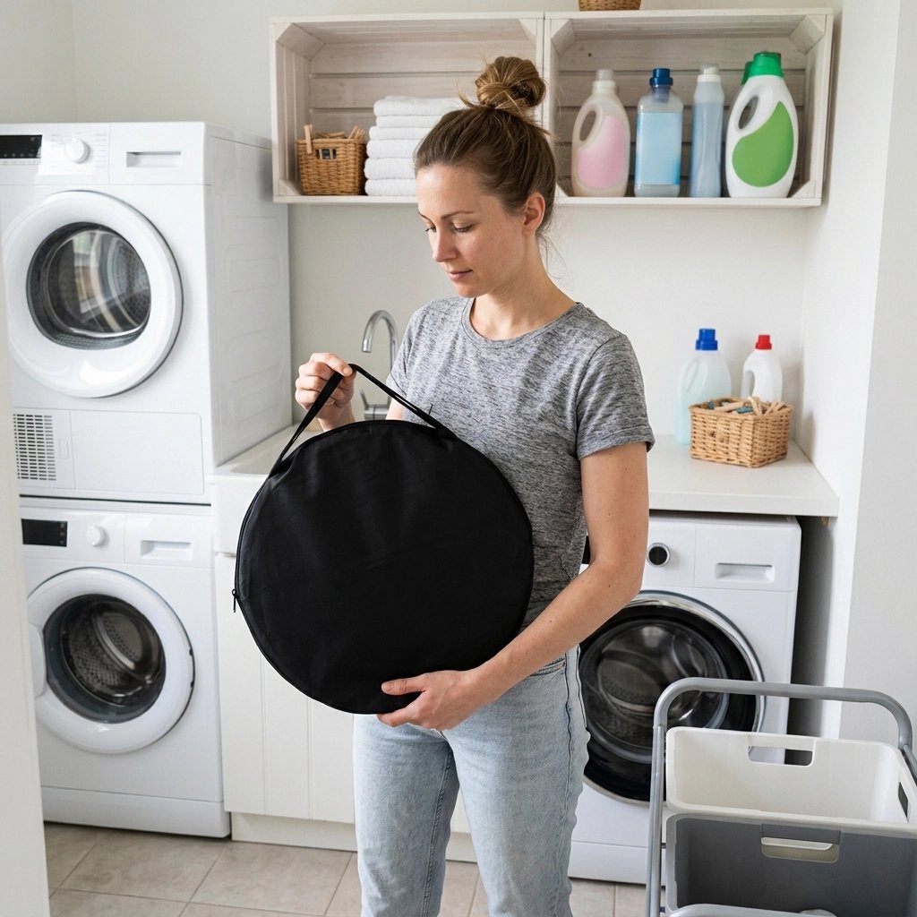 Panier à linge pliable portable avec grandes anses