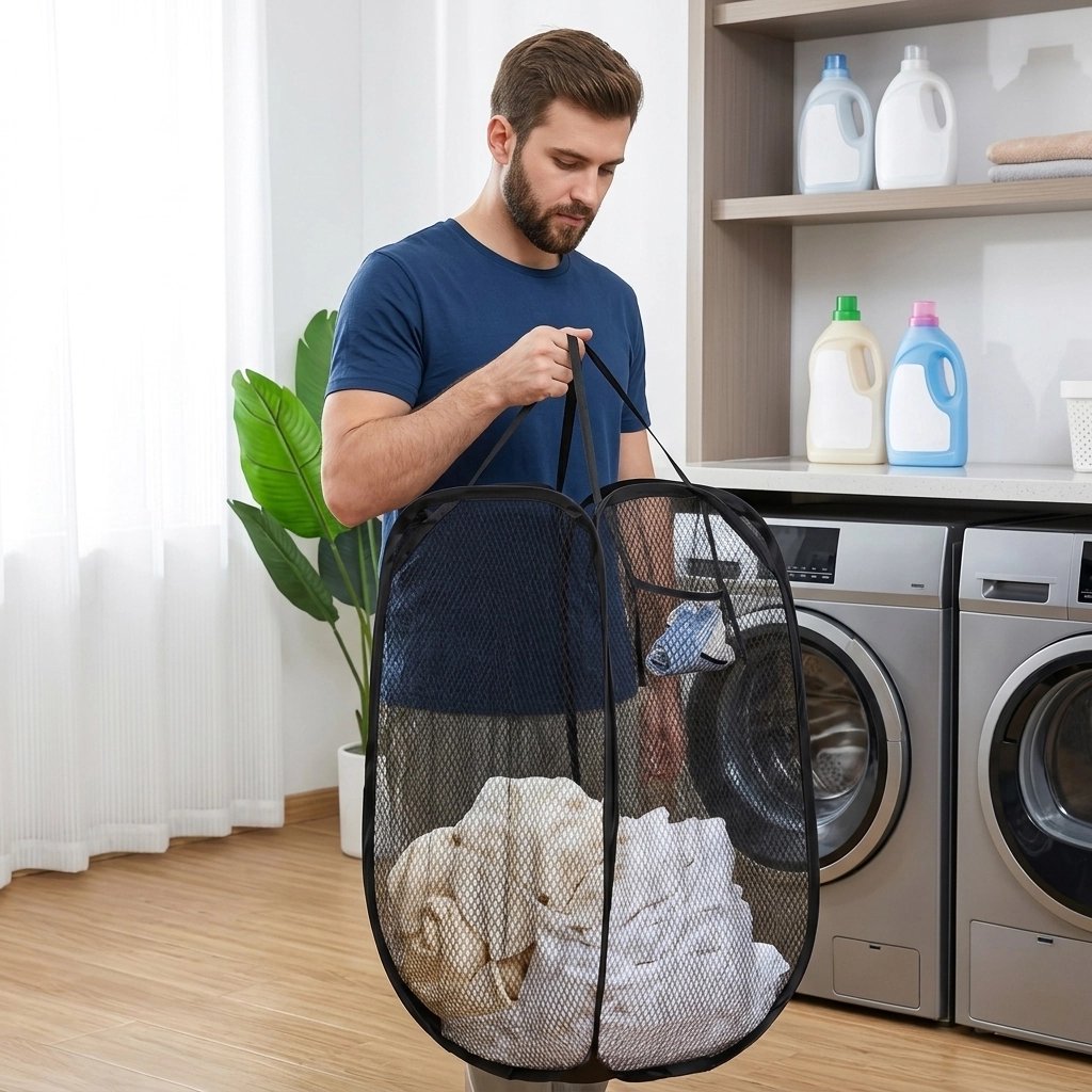 Panier à linge pliable robuste et efficace pour le tri du linge rapide 