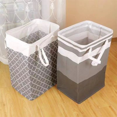 Panier a linge sac à linge sale multichoix tons gris 