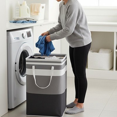 Panier à linge sale pliable et etanche