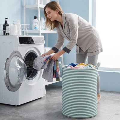Panier à linges sales avec poignées pliable et léger 