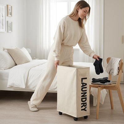 Panier à linges sales fonctionnel pour salle de bain 