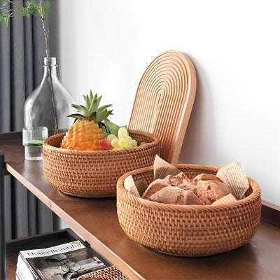 panier de rangement en osier