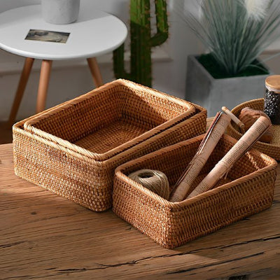 panier de rangement en osier