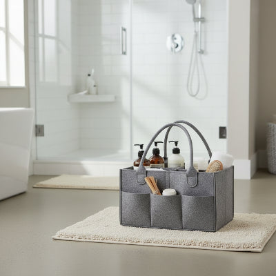 Panier de rangement, gris, avec Insert amovible pour maximiser la polyvalence