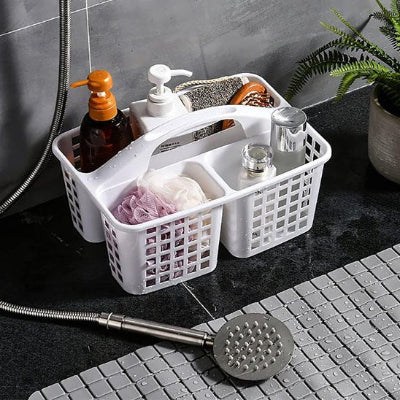 panier de rangement salle de bain platique robuste compartimentée