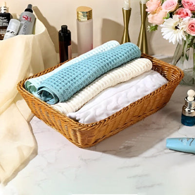 panier en osier rangement grand format rectangle