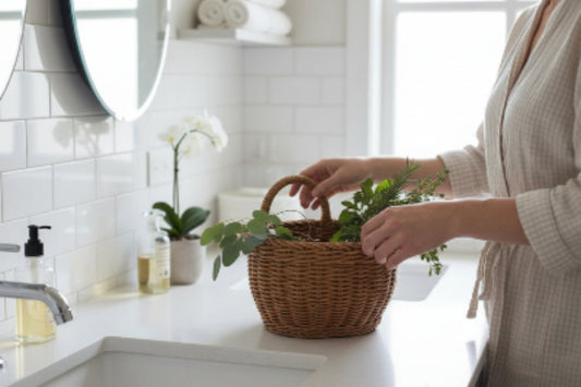 Panier rangement en osier petit panier avec hanse très stylé