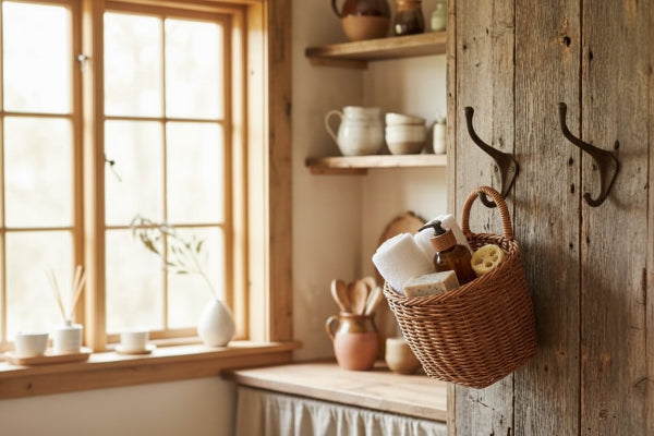 Panier rangement en osier très classique, touche rustique et élégante