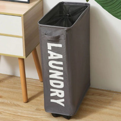 paniers de rangement gris long pliable 