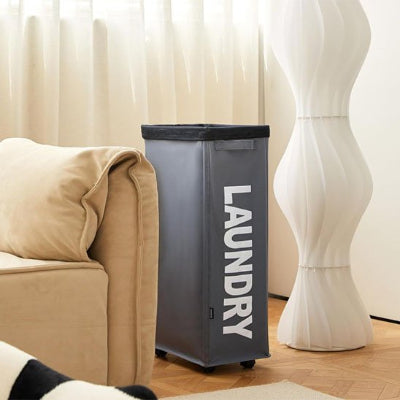 paniers de rangement pour le linge Conception pliable gris 