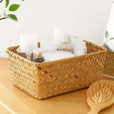 paniers en osier pour rangement pour salle de bain robuste et élégant